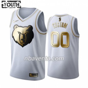 Camiseta Niños Memphis Grizzlies Personalizadas 2019-20 Nike Blanco Golden Edition Swingman